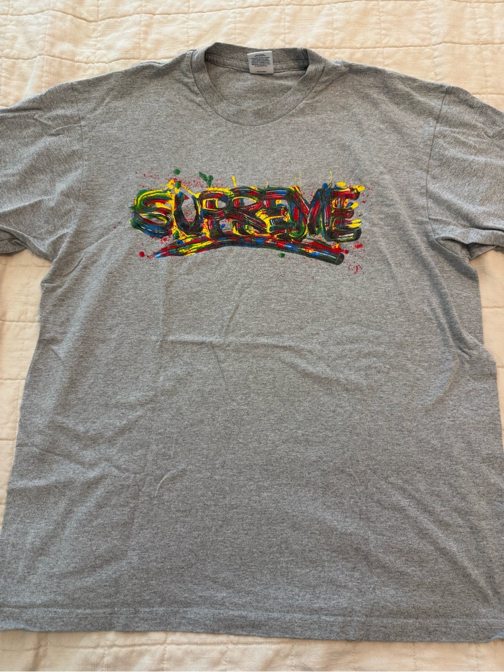 Supreme paint splatter tee
